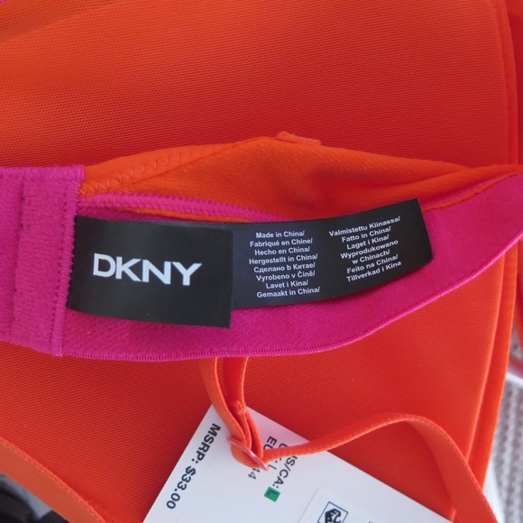 NWT DKNY Litewear Seamless Ribbed Bra Bralette Size L Large - Picture 6 of 7